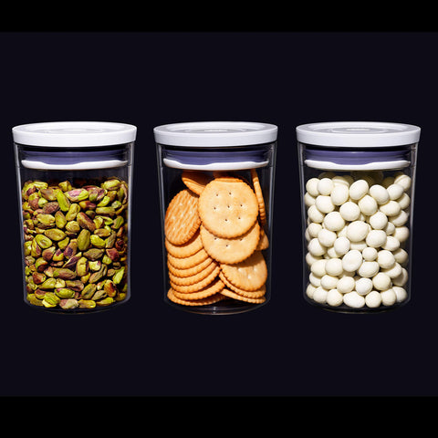 OXO Good Grips Round POP mini para ordenar en el contador, ahorro de espacio