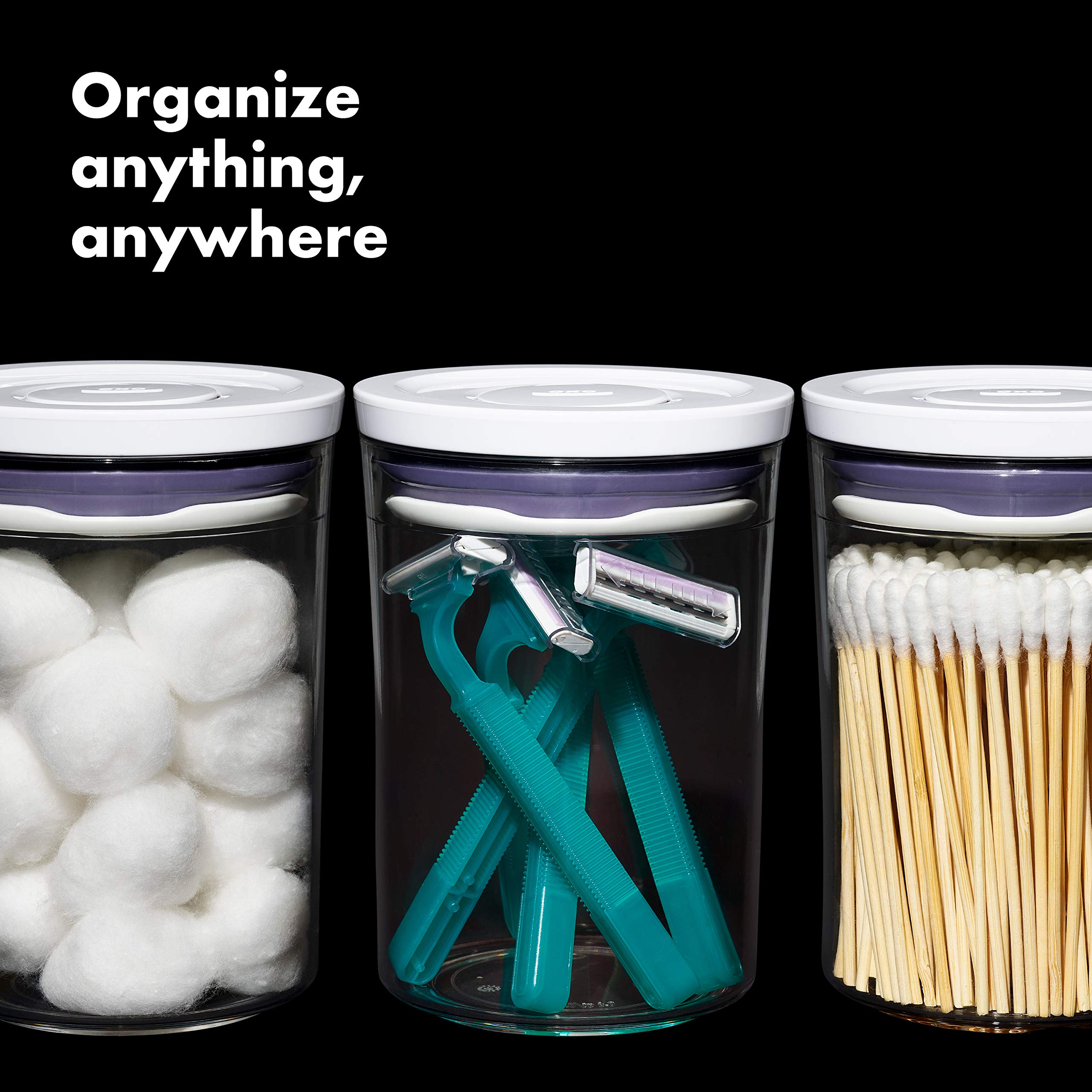OXO Good Grips Round POP mini para té y café, almacenamiento compacto y ordenado