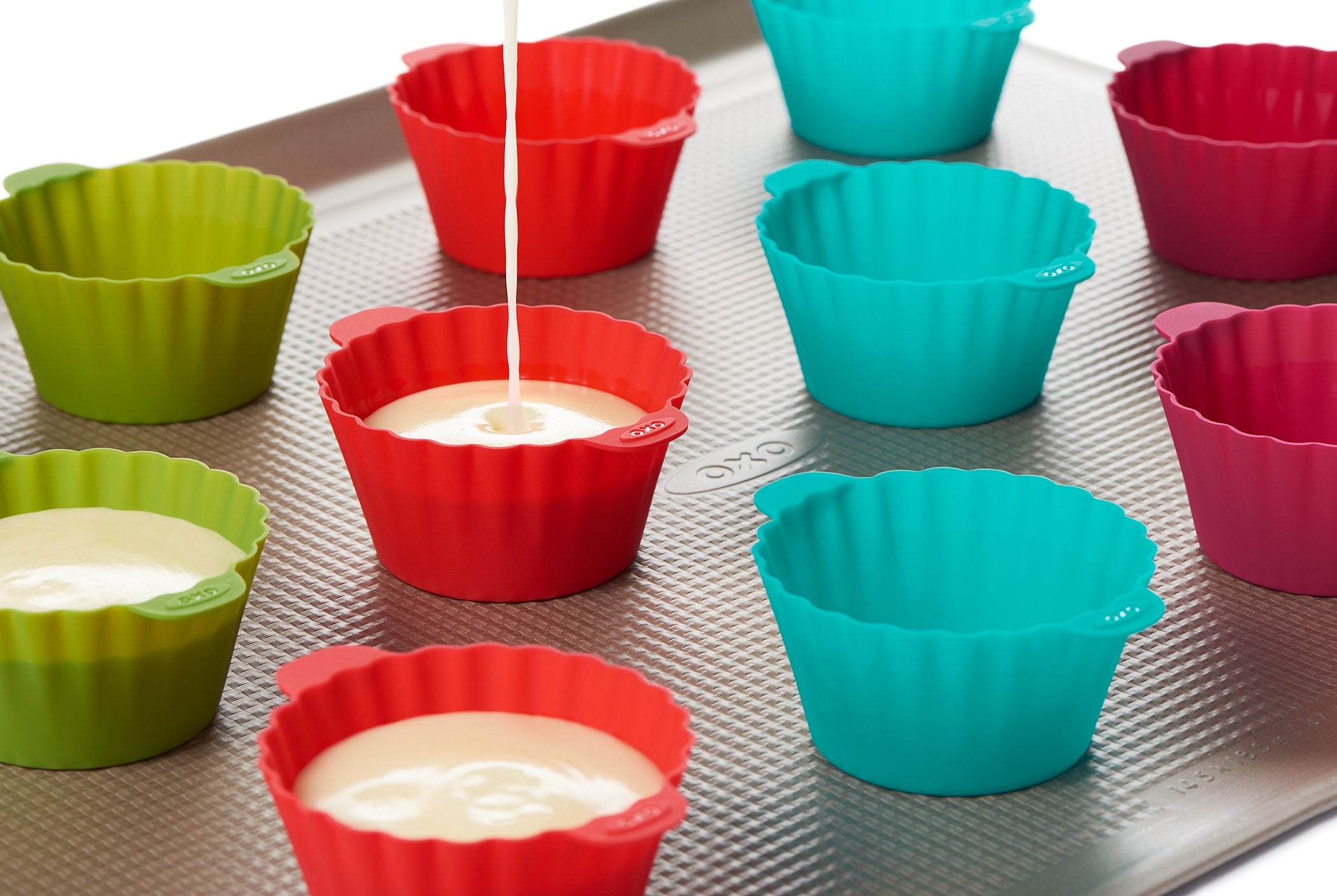 OXO Good Grips: moldes de silicona para muffins.