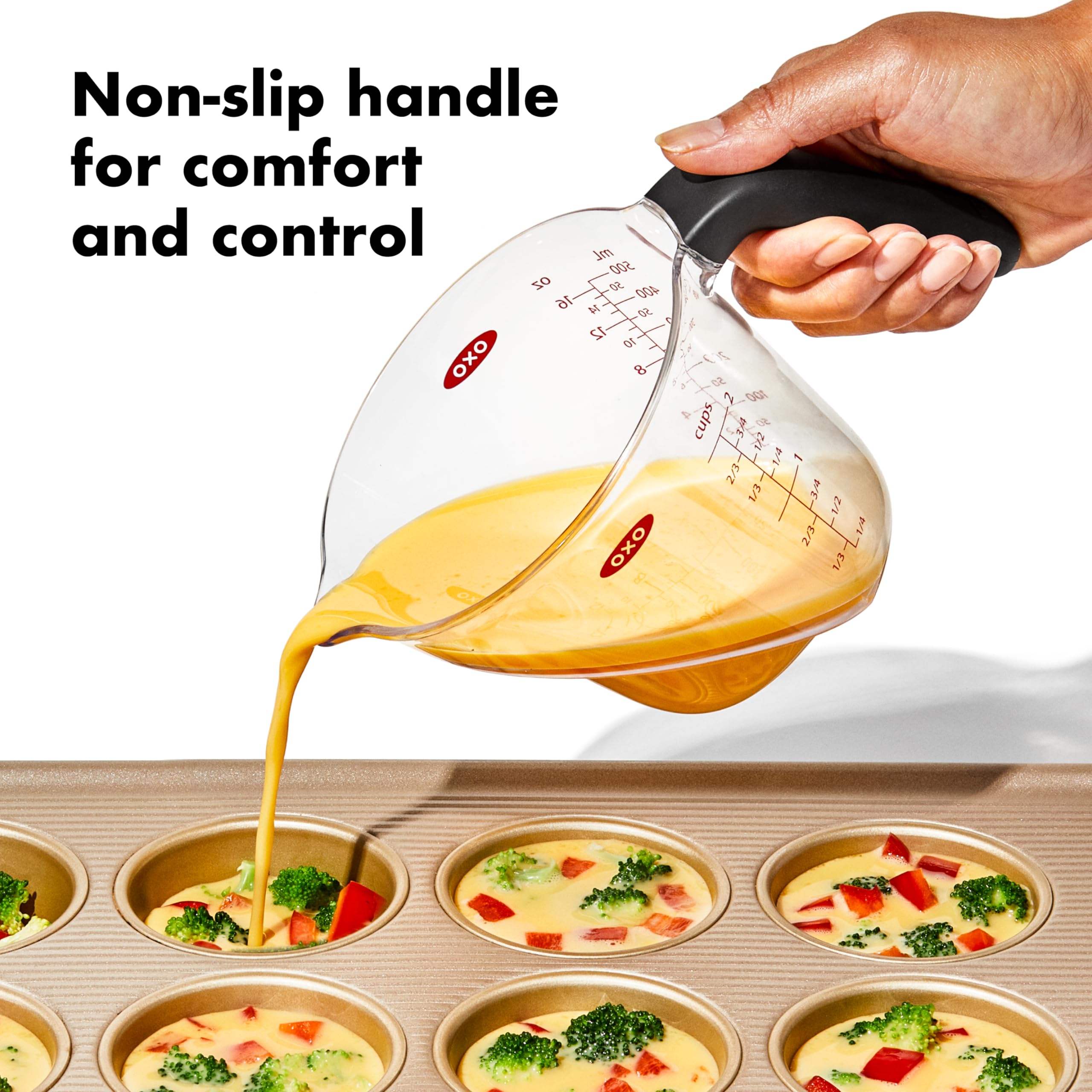 Taza medidora apta para lavavajillas de la gama OXO Good Grips.