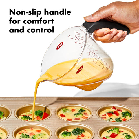 Taza medidora apta para lavavajillas de la gama OXO Good Grips.