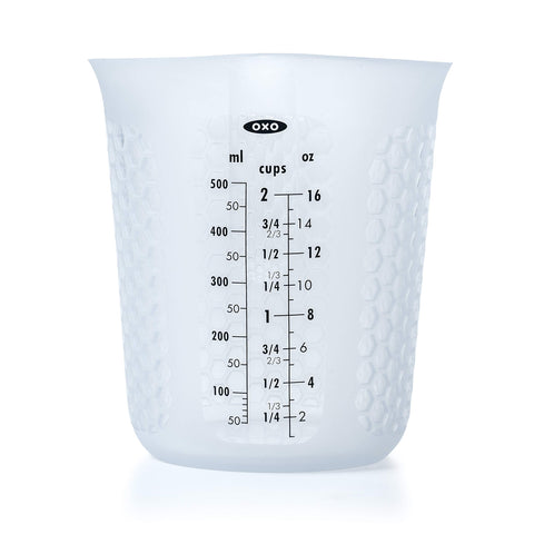OXO Good Grips, taza medidora de silicona de 2 tazas para derretir mantequilla en microondas