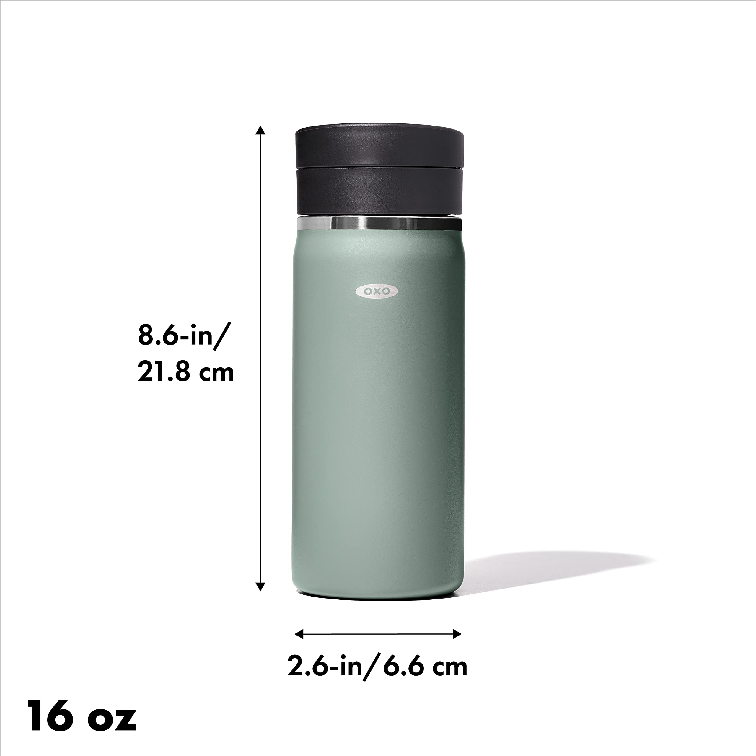 OXO Good Grips Taza con aislamiento BetterTemp para bebidas calientes o frías