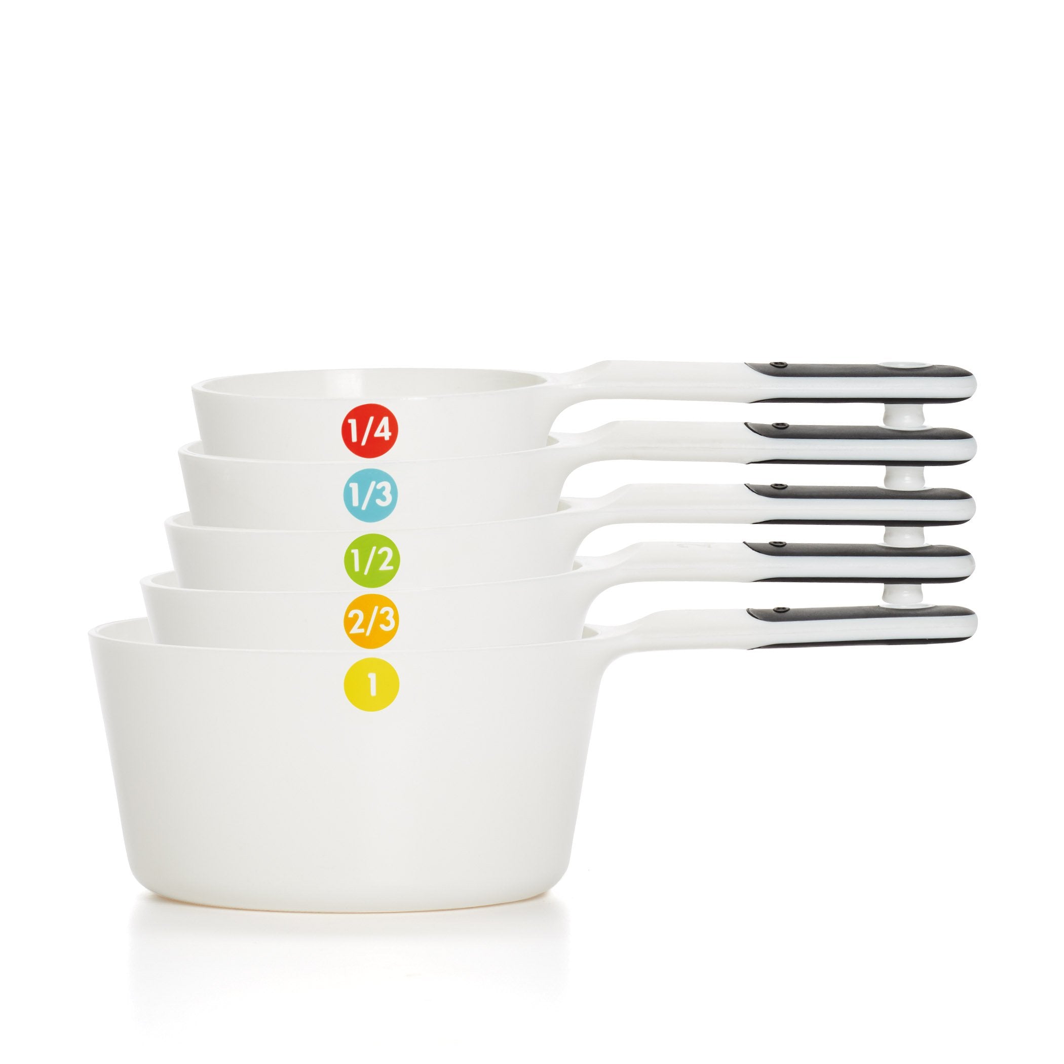 Tazas medidoras OXO Good Grips 1/4 taza; mango suave para medir con precisión.