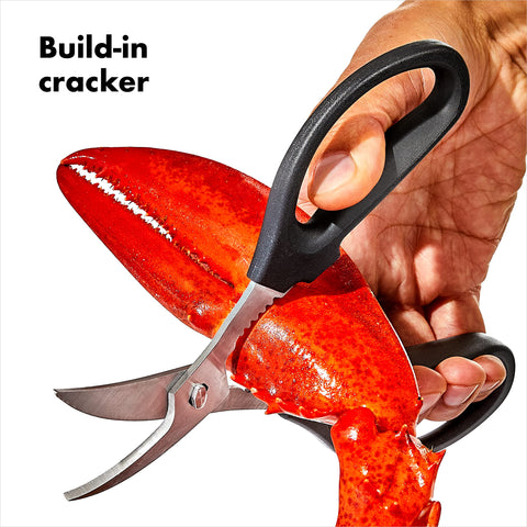 Tijeras OXO Good Grips con mangos suaves y antideslizantes.