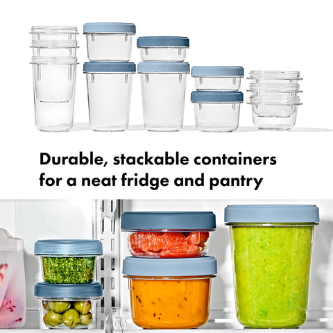 OXO Good Grips Twist & Stack 20 oz recipiente con tapa universal para almacenamiento