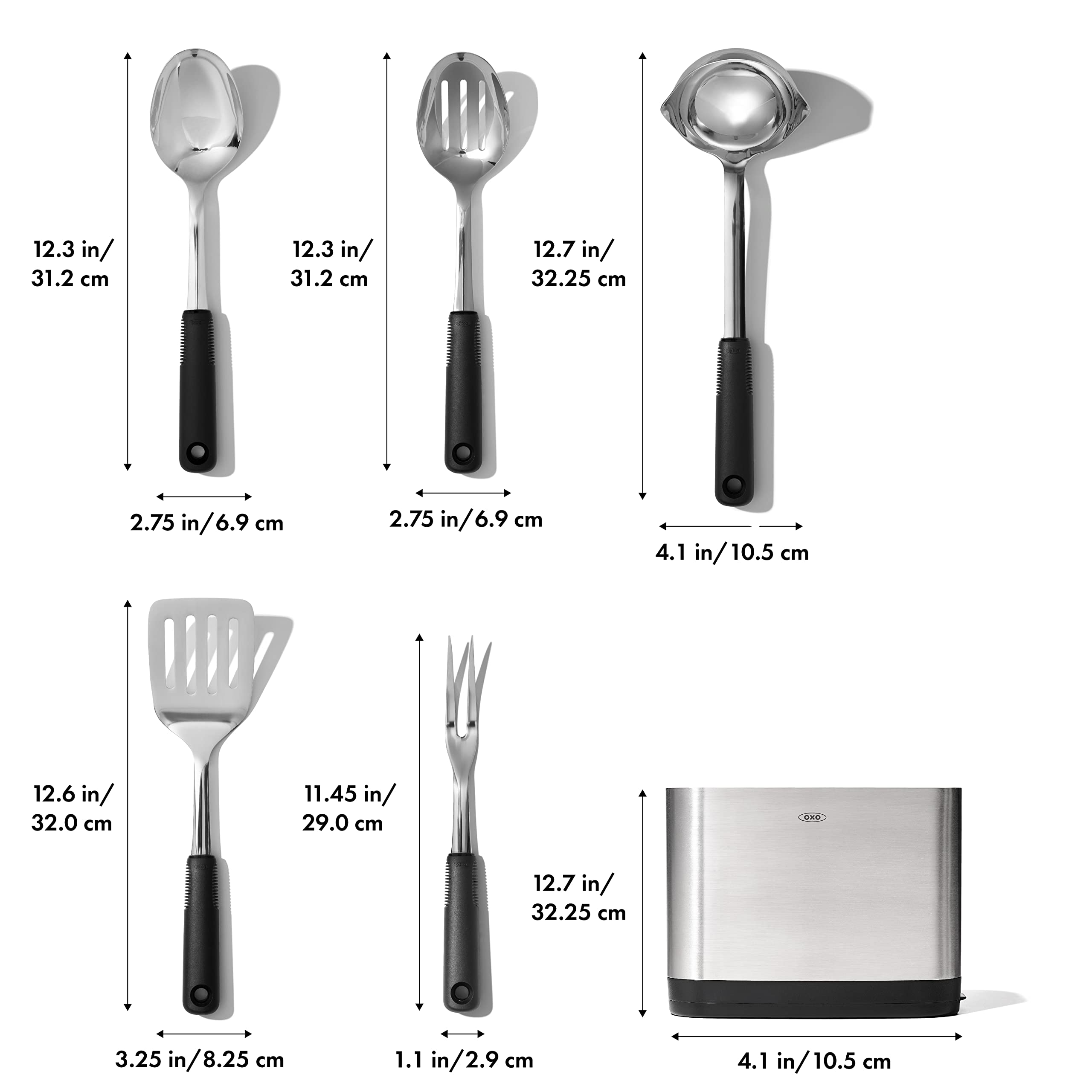 OXO Good Grips volteador en acero para voltear y transferir comidas con precisión