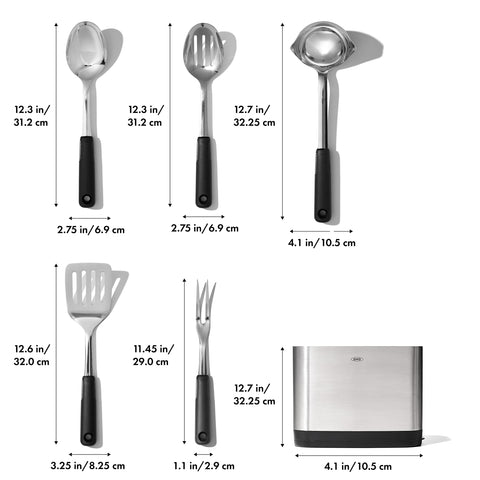 OXO Good Grips volteador en acero para voltear y transferir comidas con precisión