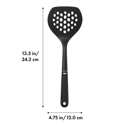 Volteador nylon OXO para sartenes antiadherentes, protege superficies