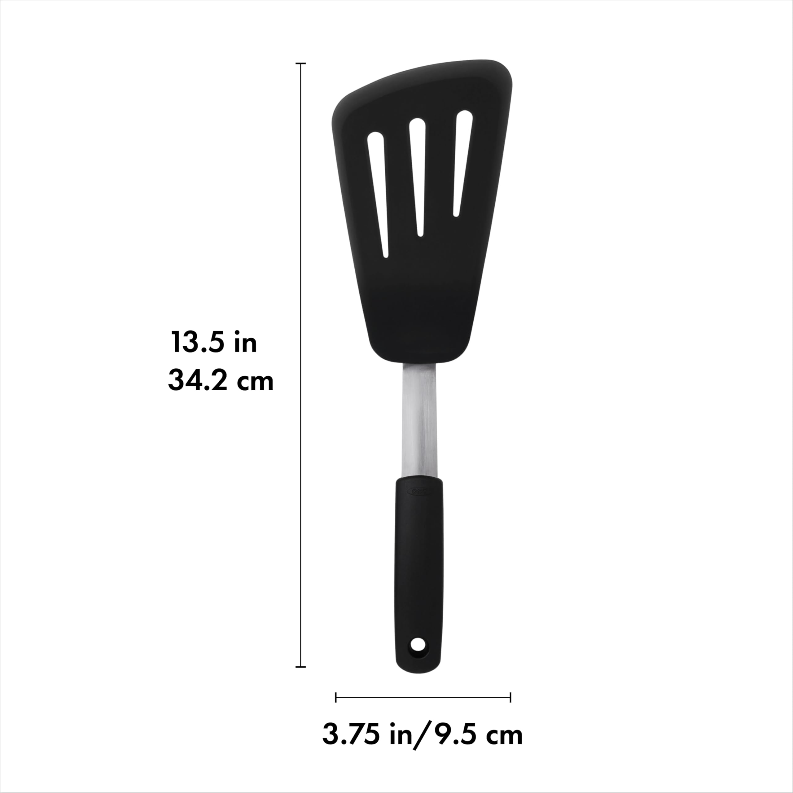 OXO Good Grips voltea omeletas con borde flexible para deslizar.