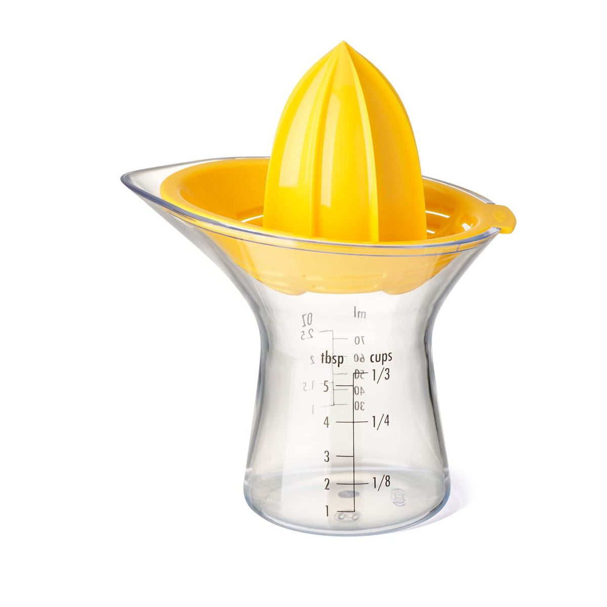 OXO Good Grips Zumo de cítricos con medición de 2,5 onzas para recetas.