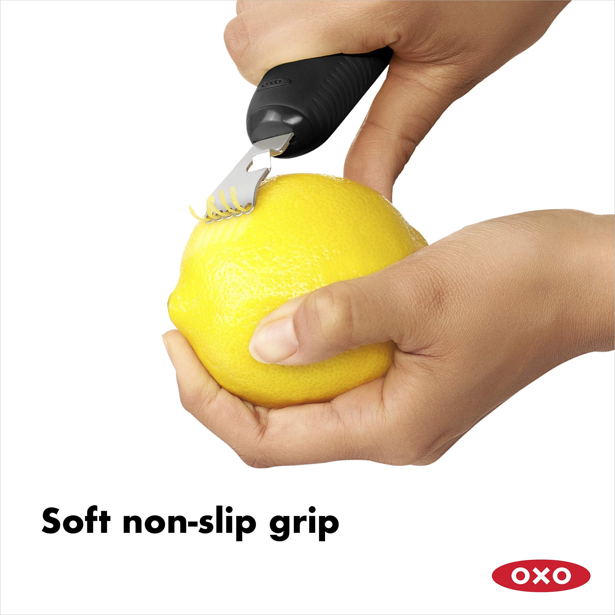 OXO Good Grips Hendiduras afiladas para rallar cítricos, resultados finos.