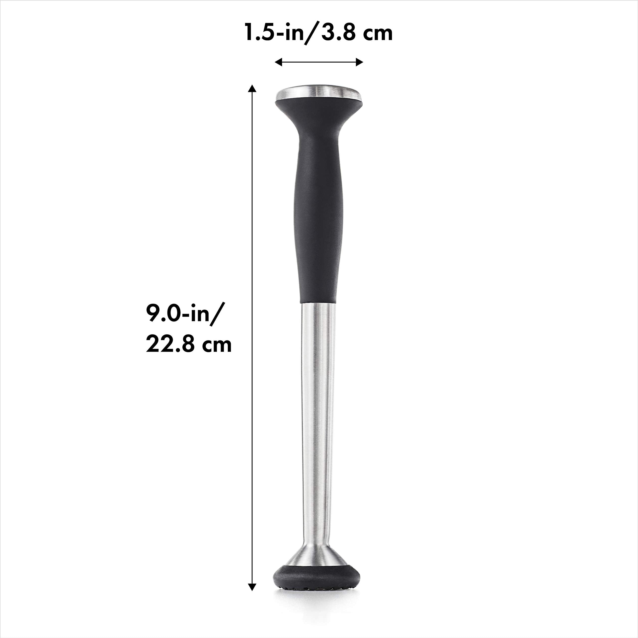 OXO SteeL Muddler, cuerpo inoxidable para durabilidad y limpieza