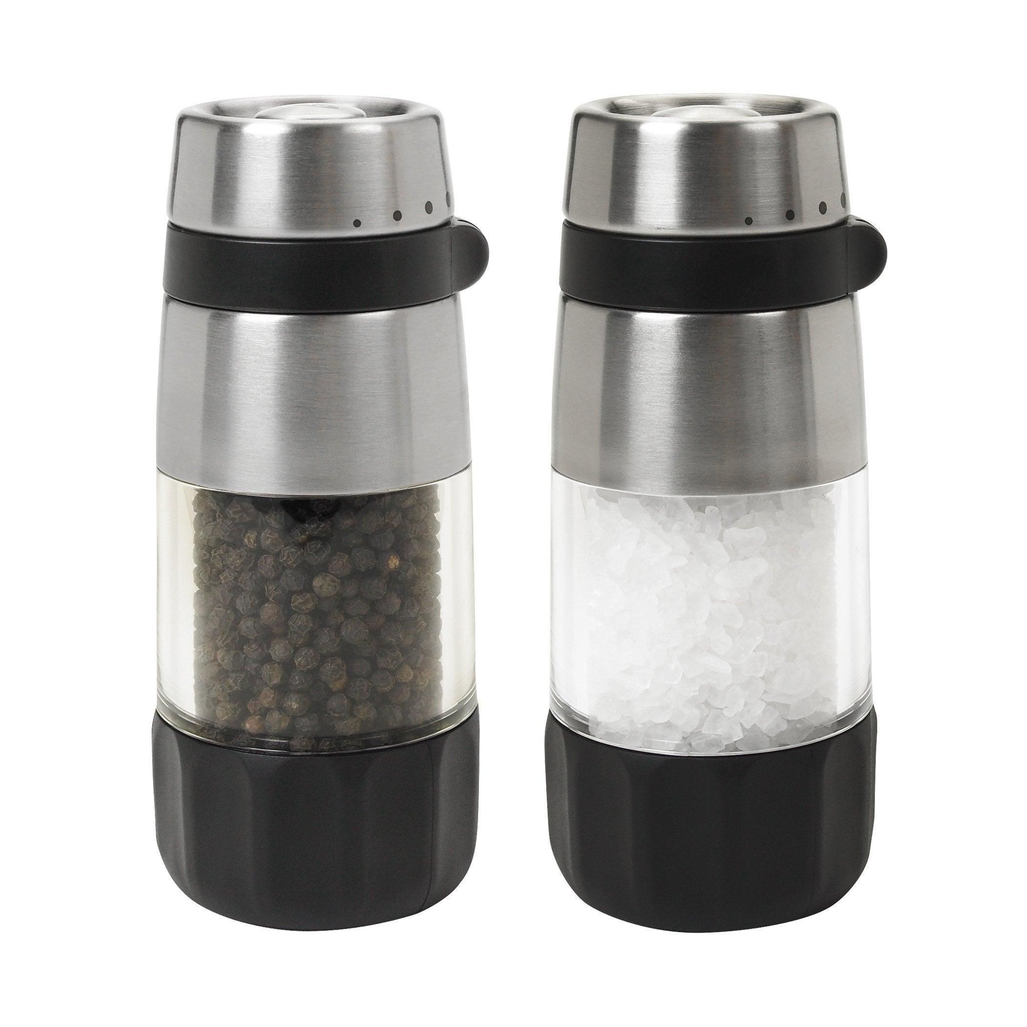 OXO molinillo de sal en acero inoxidable, diseño limpio para encimera