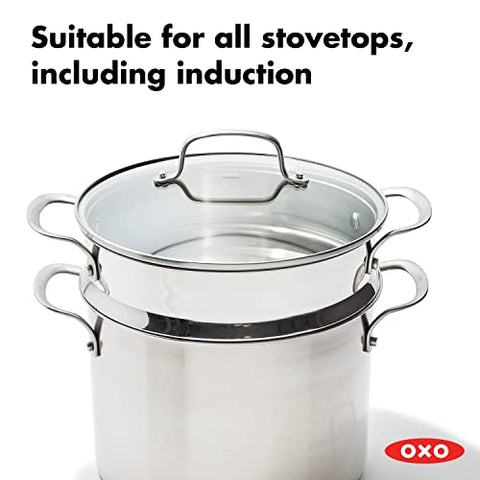 OXO Inserto para pasta facilita escurrir y cocinar al vapor