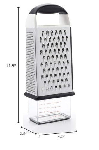 OXO Good Grips Box Grater, acabado fácil de limpiar y mantener.