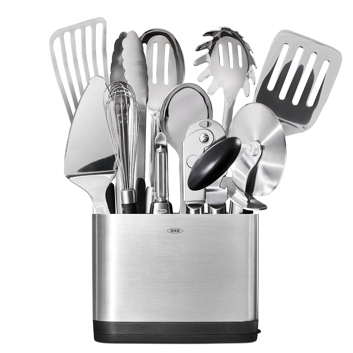 OXO set de utensilios en acero inoxidable para cocinar y servir con estilo