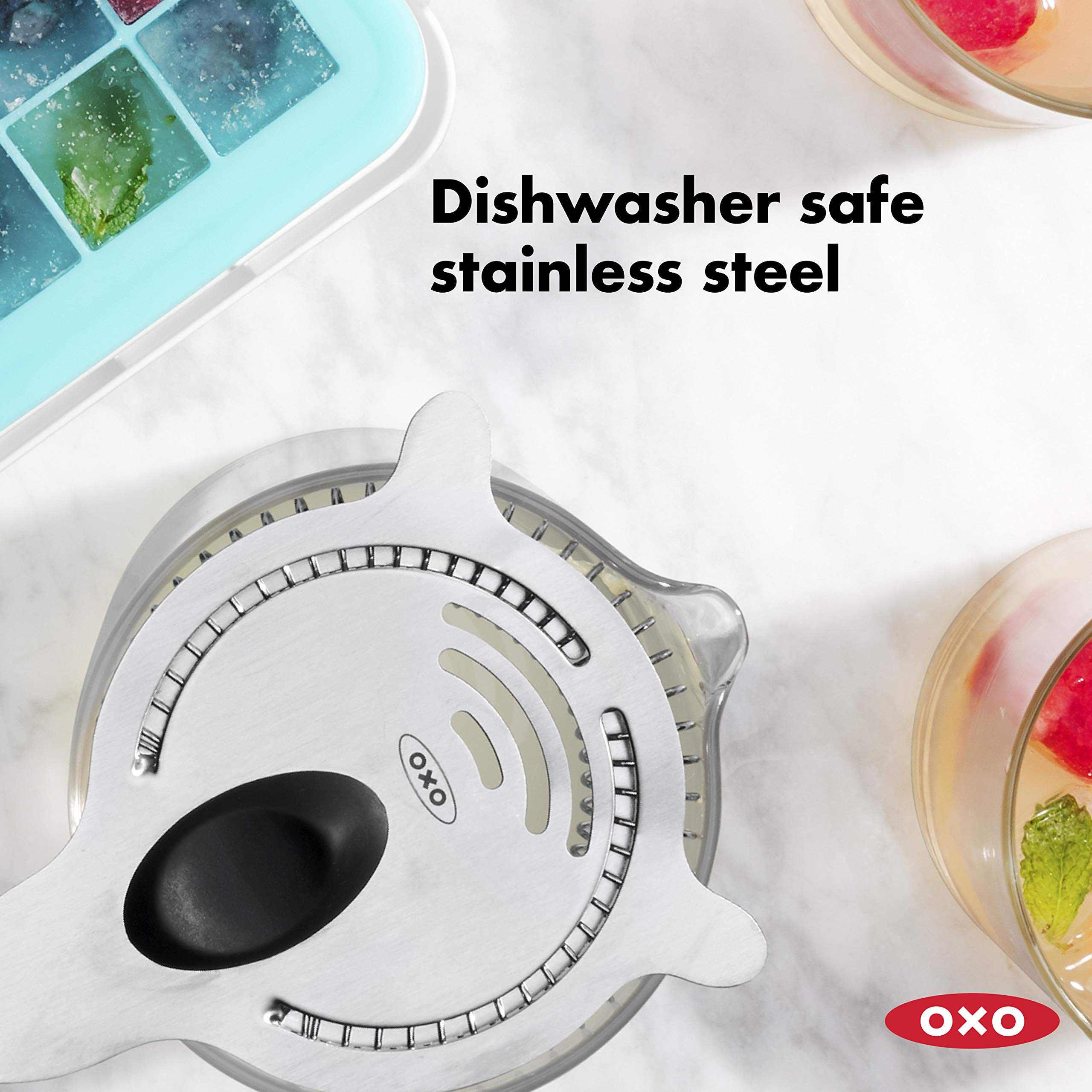OXO SteeL diseño compatible con lavavajillas para limpieza rápida