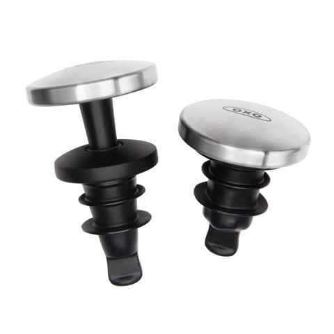 Tapón expansible de OXO SteeL para sellar la frescura del vino.