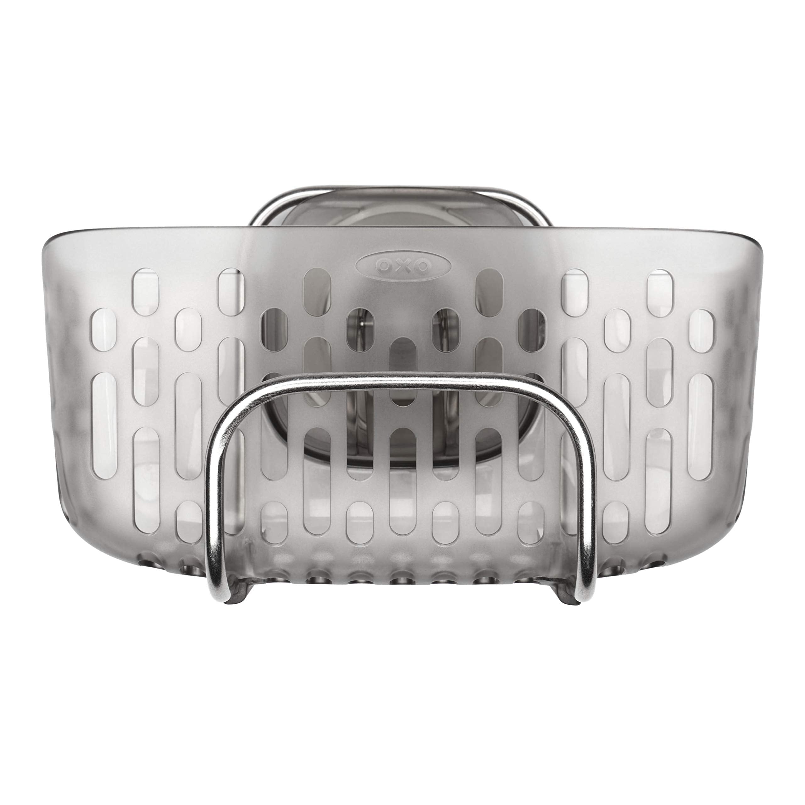 OXO StrongHold cesto alto para fregadero gris, organiza esponjas.