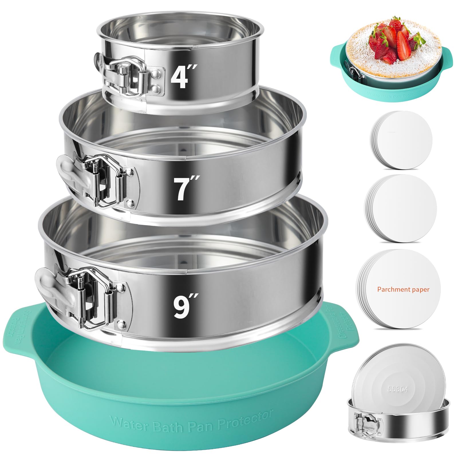 OYAOL moldes desmontables 4, 7 y 9 pulgadas facilitan desmoldar pasteles