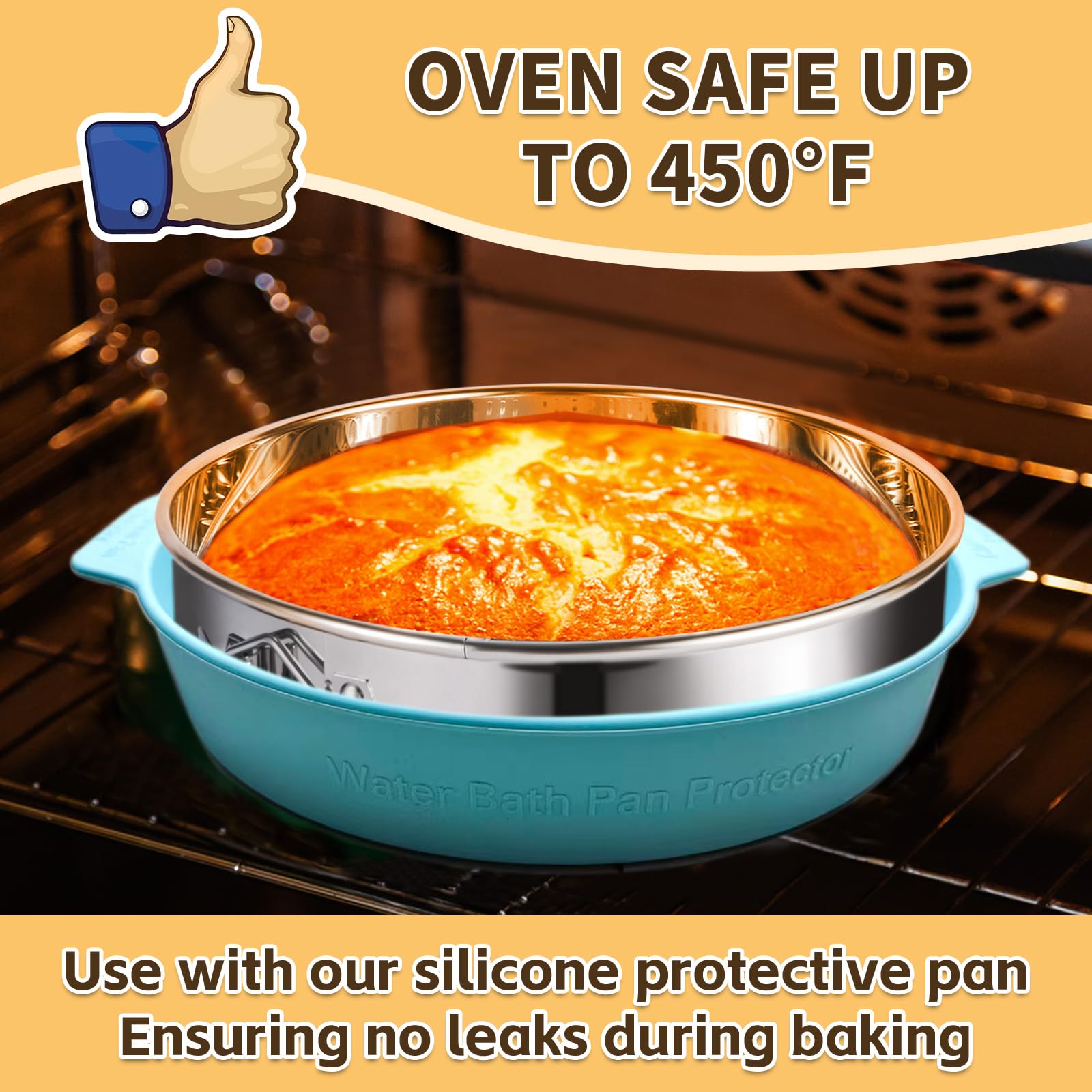 OYAOL protector de silicona para cheesecake mantiene forma y evita fugas