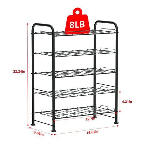 OYEAL organizador de botellas 5 estantes vista lateral para optimizar la cocina