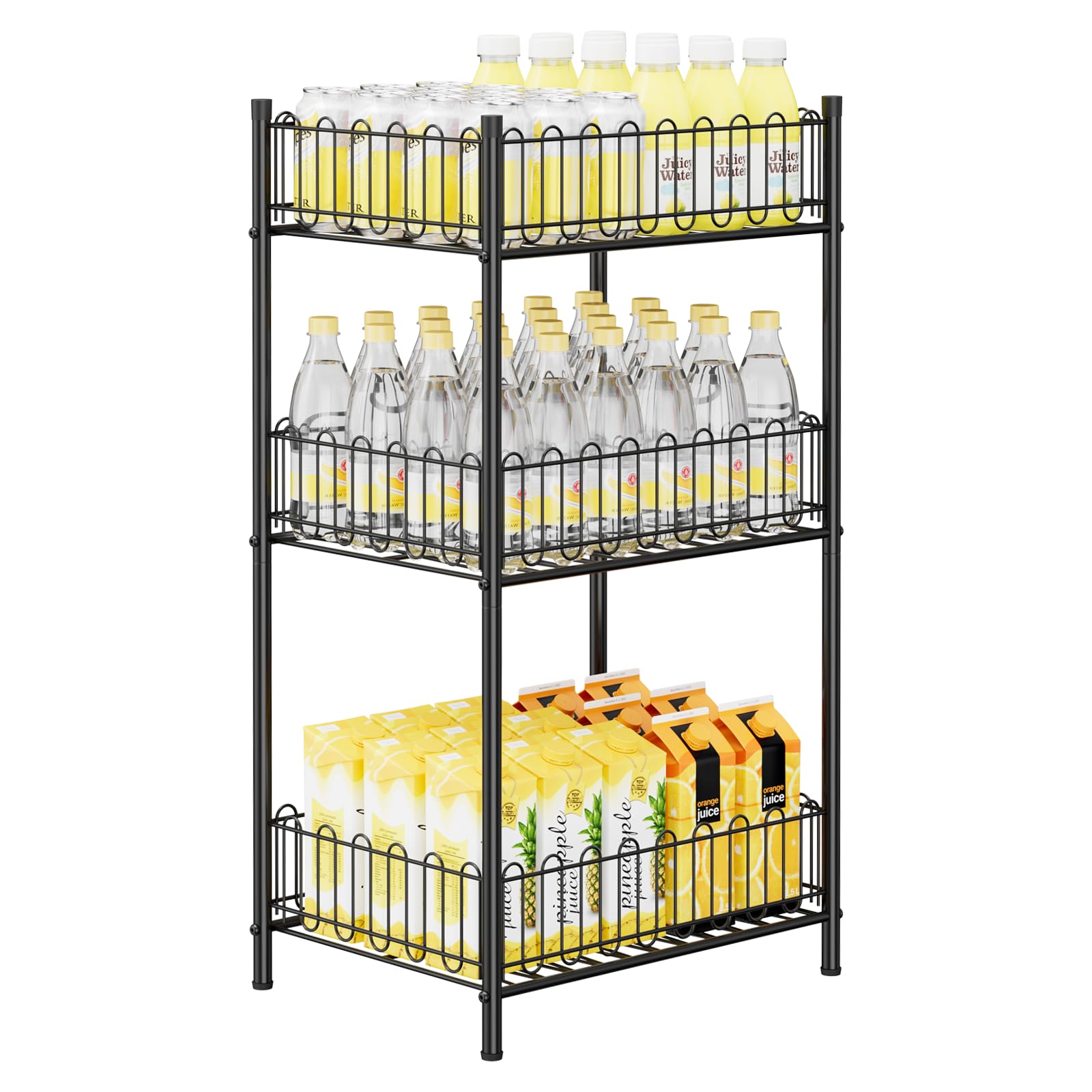 OYEAL organizador de botellas 3 niveles para sobremesa, bebidas al alcance.