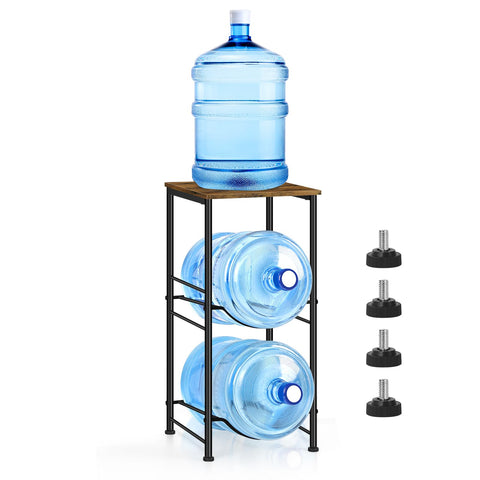 OYEAL soporte garrafones 5 galones con estante superior para área de café.