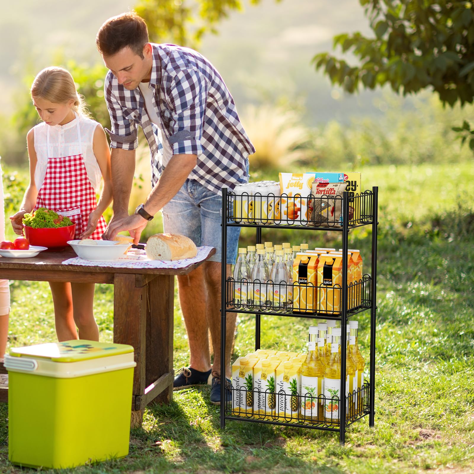 Uso multifuncional de OYEAL para botellas y snacks.