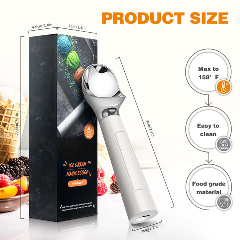 oyeftp cuchara helado impermeable IP67 ideal para uso diario.