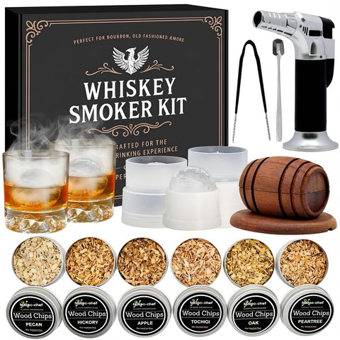 OYIMNB kit ahumador whisky con tapa roble para infusión de humo