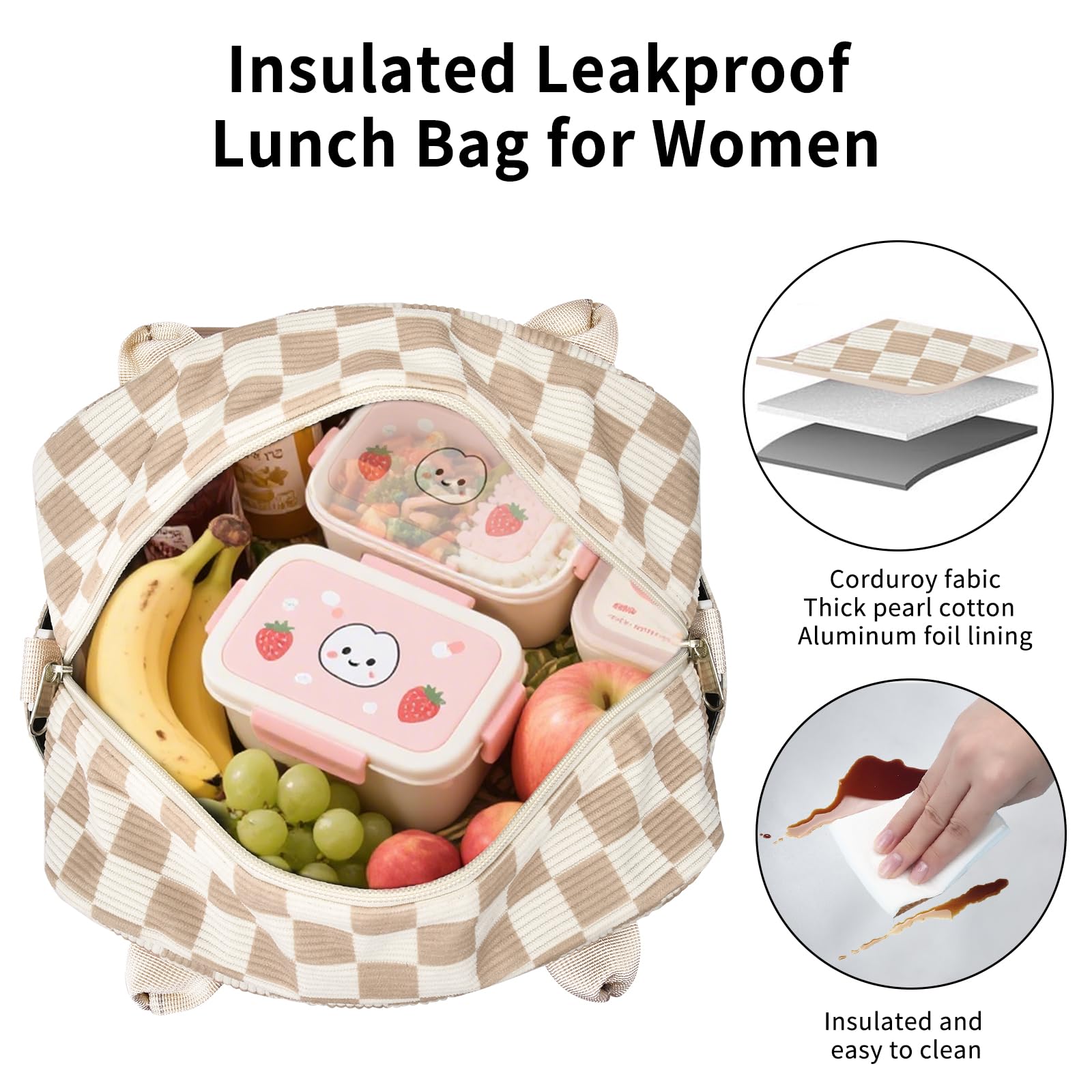 OYLOLA bolsa con diseño frutal y motivos coloridos para disfrutar fuera.