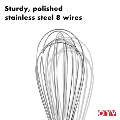 OYV batidor con acabado brillante, ideal para cocina profesional