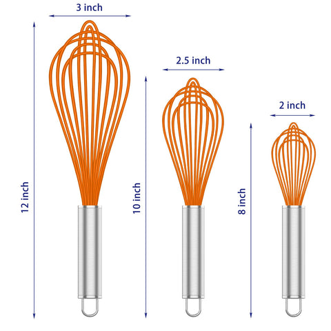 OYV set de 3 batidores, versatilidad para recetas grandes y pequeñas.