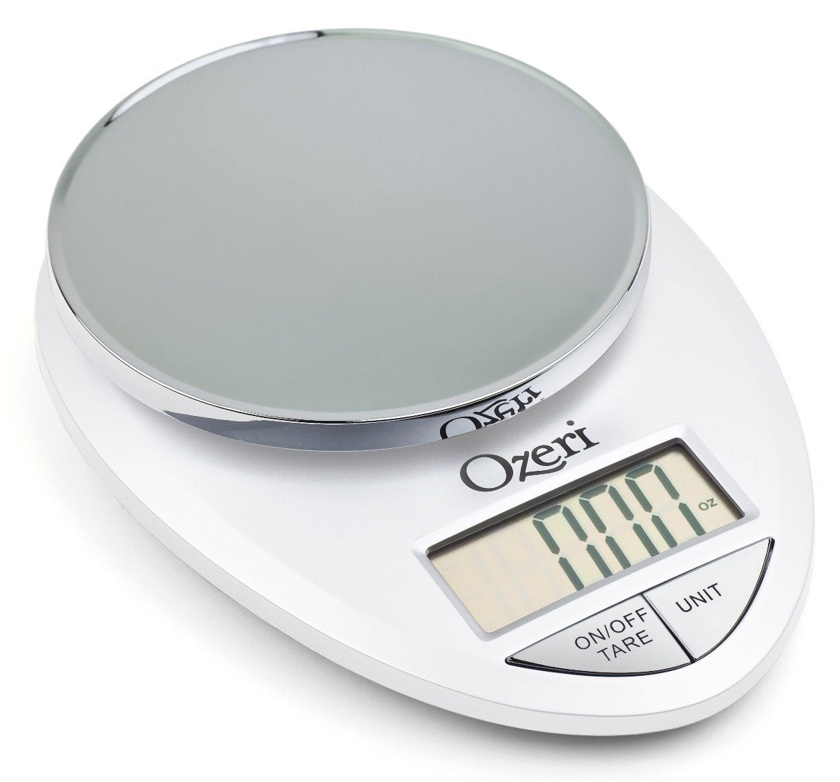Ozeri Pro: rango de pesaje de 0,05 oz a 12 lb para medidas precisas.