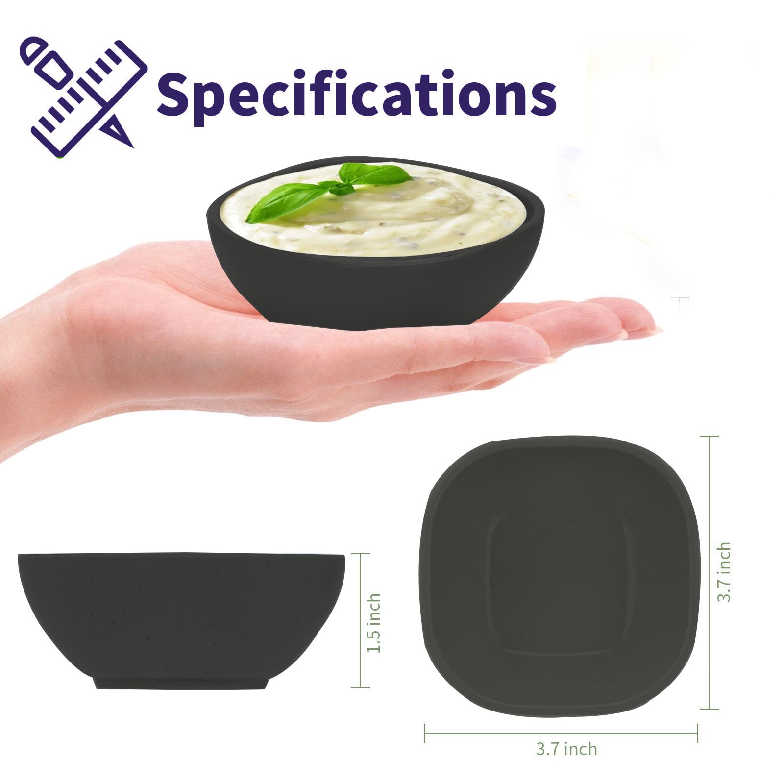OZY tazones dip 4,5 onzas con salsa soja, porciones prácticas.