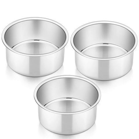 Moldes P&P CHEF para bizcocho redondos de 4 pulgadas, ideal para porciones pequeñas