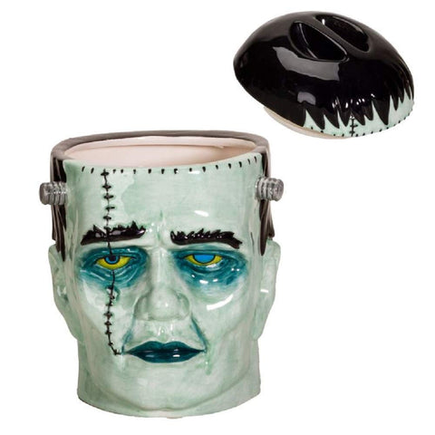 Pacific Giftware Frankenstein Head, tapa superior, almacenamiento práctico para despensa y regalos.