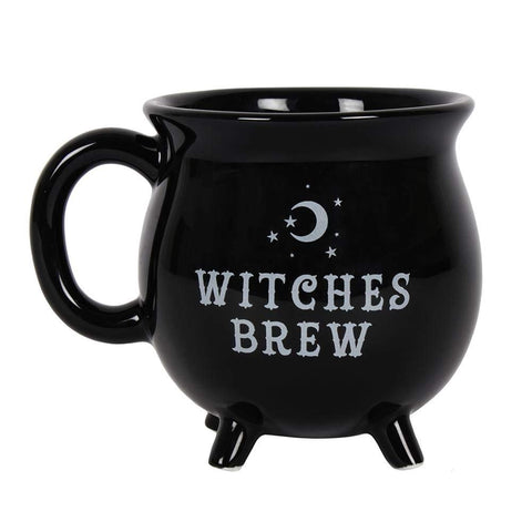 Pacific Giftware caldero cerámica negro frente, ideal para bebidas temáticas.