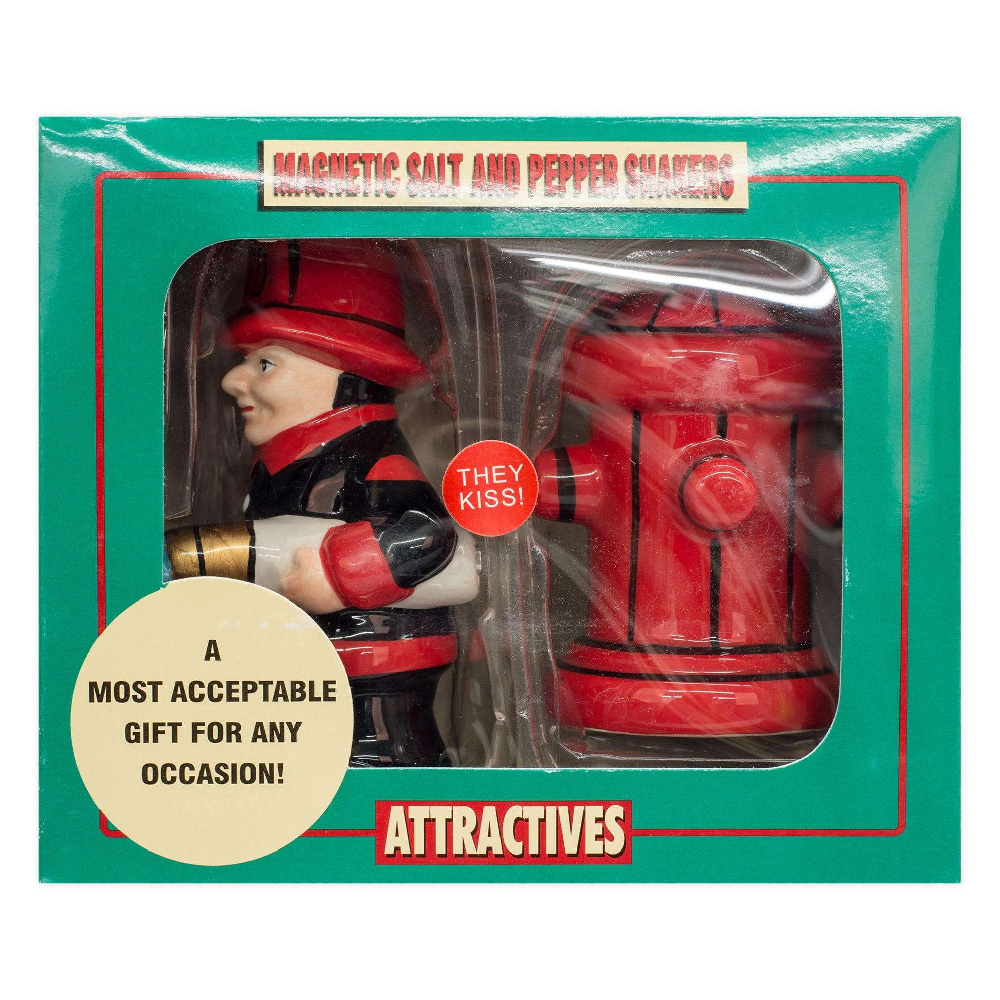 Pacific Giftware figura ceramica magnetica de bombero, decorativo para mostrador