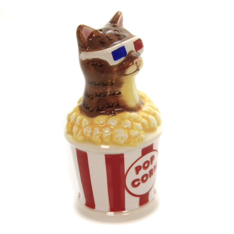 Pacific Giftware Gato con taza de cola y otro con palomitas, adorno divertido