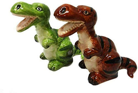 Detalle del dinosaurio magnético, práctico para sazonar en la mesa.