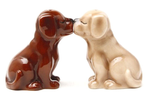 Pacific Giftware Labrador cachorros: sal y pimienta magnéticos para decorar y facilitar sazonar