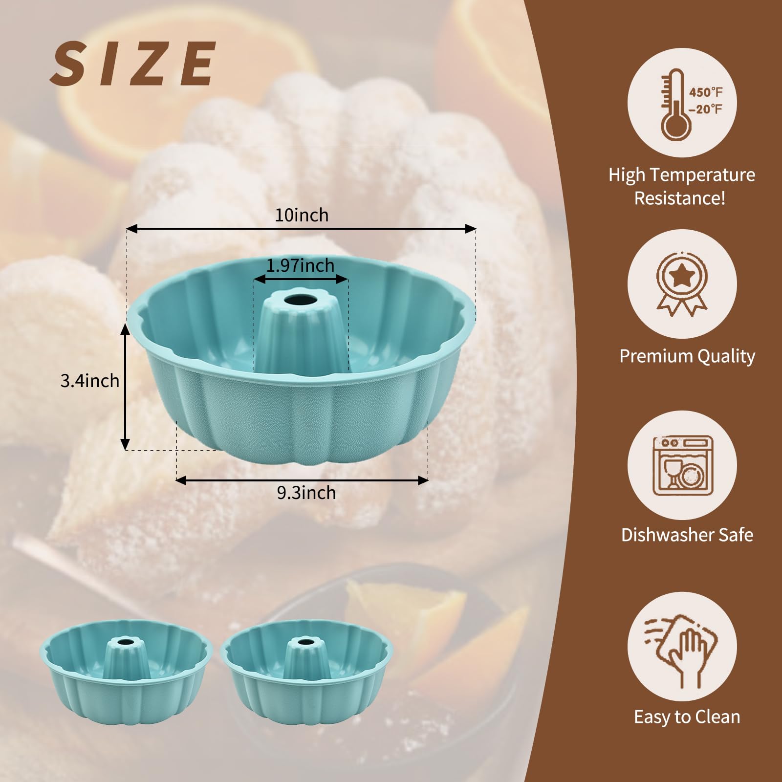 PADELE: molde silicona para pasteles con superficie antiadherente interior