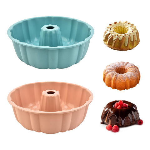 PADELE dúo de bandejas de silicona para hornear 10 pulgadas, antiadherentes y fáciles de desmoldar.