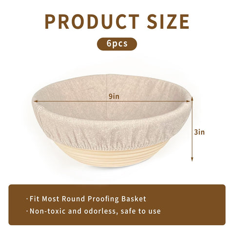 PADELE forro banneton lino natural, ligero y absorbente para fermentación de masa.