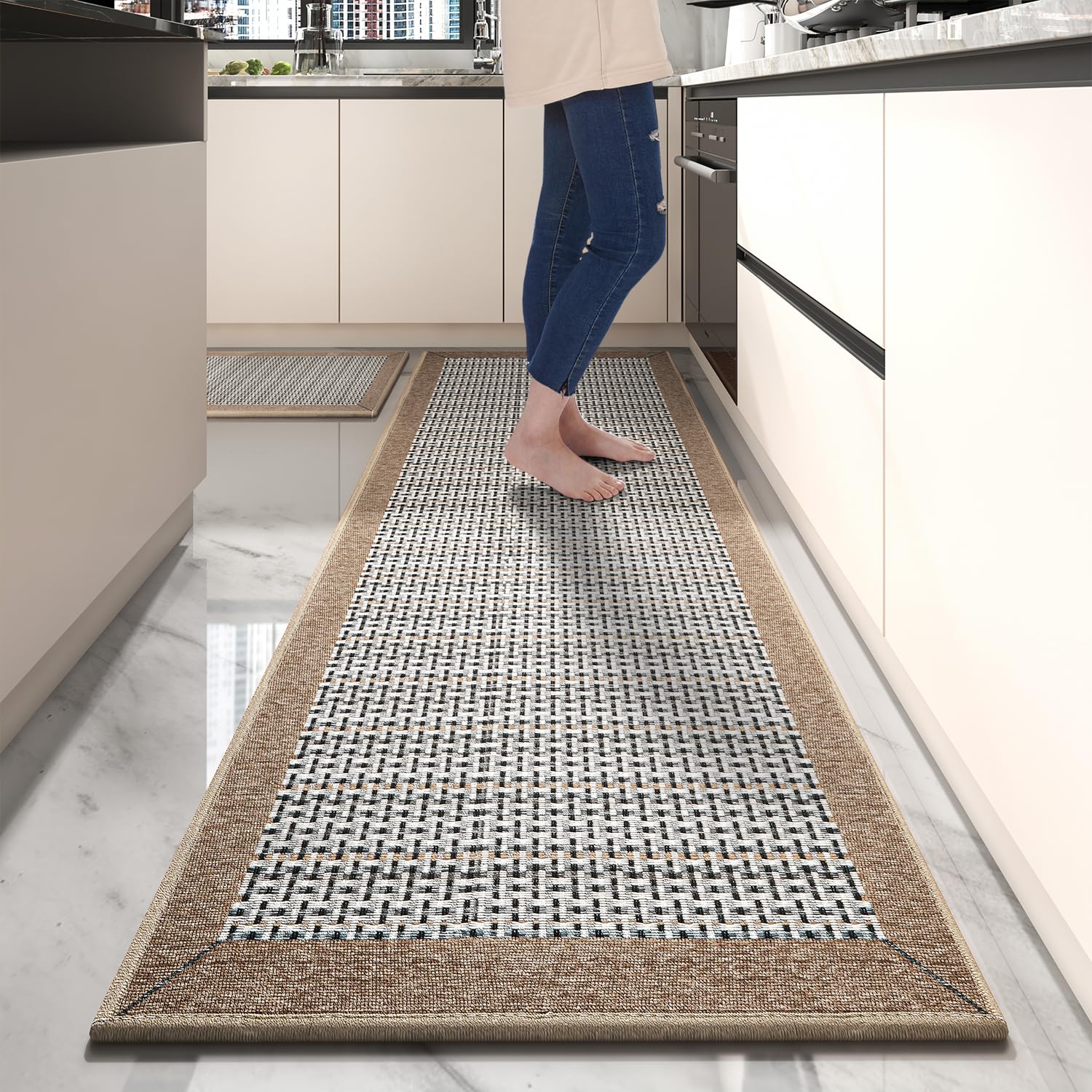 Alfombra PADOOR de cocina antideslizante 2,5x6 pies para mayor estabilidad al cocinar.