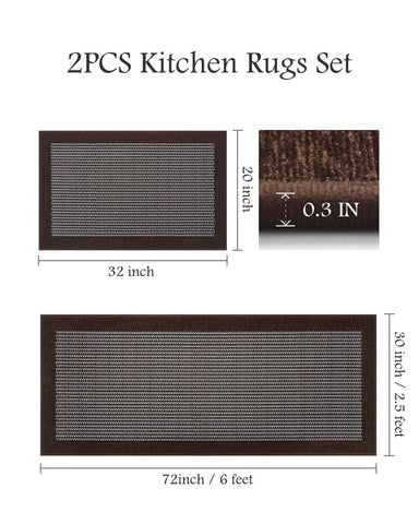 PADOOR alfombra frente al fregadero 20x32, absorbe derrames y protege el suelo