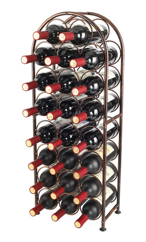 PAG 23-botellas arco en piso, estante estable para vino.